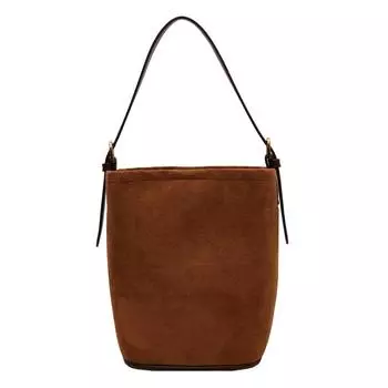 Сумка через плечо для женщин и мужчин, сумка-ведро с регулируемым ремнем (Коричневый сахар коричневый)