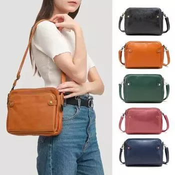 Сумка через плечо для женщин из искусственной кожи, сумка через плечо с несколькими карманами, клатч на ремне с отделениями для карт для ежедневного использования в поездках