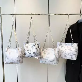 Сумка через плечо для женщин, лето, новая, напечатанная, маленькая, свежая, сумка-тоут, студенческая, повседневная, классная сумка