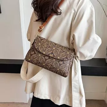 Сумка через плечо для женщин, модная сумка через плечо, небольшая квадратная сумка, в которую можно положить мобильный телефон (20cm<Max Length<30cm)