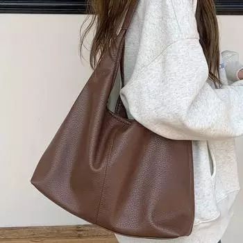 Сумка через плечо для женщин на осень и зиму, новая сумка-тоут в корейском стиле для студентов на занятиях, большая вместительная сумка через плечо для поездок на работу