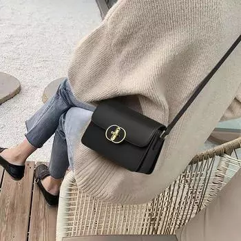 Сумка через плечо для женщин, новая универсальная женская сумка, маленькая квадратная сумка из натуральной кожи, высококачественная сумка на одно плечо подмышкой