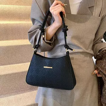 Сумка через плечо для женщин, повседневная, мягкая, для свиданий, улицы, ежедневного использования, шоппинга чёрный