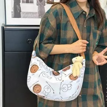 Сумка через плечо для женщин Ретро Повседневные нейлоновые водонепроницаемые сумки Универсальные для женщин Дизайнерские сумки Женские сумки зелёный