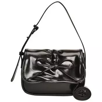 Сумка через плечо для женщин с галстуком-бабочкой из искусственной кожи с регулируемым ремешком, сумка-хобо, клатч для путешествий и работы розовый