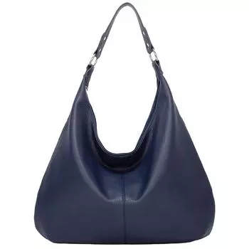 Сумка через плечо для женщин с застежкой-молнией, накладная сумка из искусственной кожи с несколькими карманами, сумка-тоут в форме полумесяца для работы и путешествий чёрный