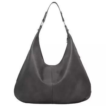 Сумка через плечо для женщин с застежкой-молнией, накладная сумка из искусственной кожи с несколькими карманами, однотонная сумка в форме полумесяца для работы и путешествий чёрный