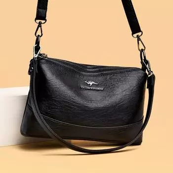 Сумка через плечо для женщин среднего возраста, сумка для мам в стиле пэчворк, женская сумка через плечо чёрный