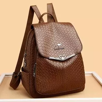 Сумка через плечо для женщин, сумка для мамы, мягкий кожаный плетеный рюкзак с большой вместимостью, студенческая сумка чёрный