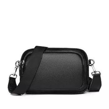 Сумка через плечо для женщин, сумки из воловьей кожи, весна и лето, новая сумка-мессенджер из мягкой кожи, широкополосные многослойные сумки на плечо белый