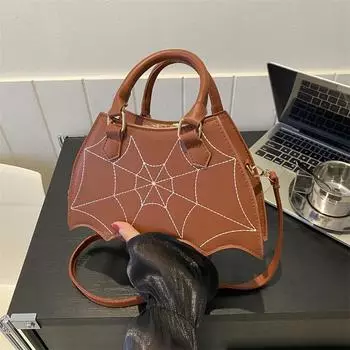 Сумка через плечо европейские и американские тенденции персонализированная новая мода Хэллоуин креативная забавная сумка для девочки-летучей мыши пародия белый