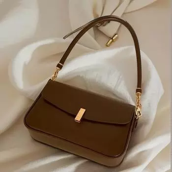 Сумка через плечо Golden Autumn Image, женская, новинка 2024 года, сумка премиум-класса для поездок на работу, сумка через плечо на одно плечо коричневый