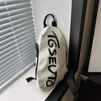 Сумка через плечо ins сумка-мессенджер уличная сумка 2024 лето корейская версия нагрудная сумка мужская и женская пара повседневная сумка-мессенджер женская белый