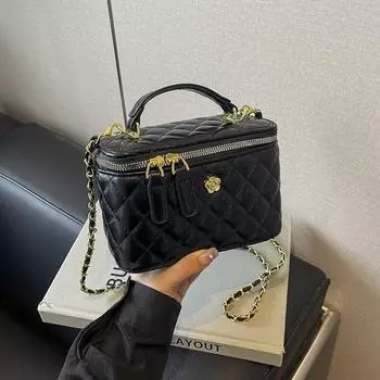 Сумка через плечо Inspired Textured Bag - High-End Fashion 2024 Crossbody с цепочкой с бриллиантами розовый