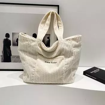 Сумка через плечо из бархата в стиле ретро, женская, универсальная, повседневная, вельветовая, портативная, вместительная, модная сумка для поездок на работу белый