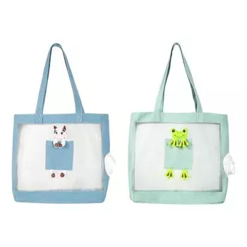 Сумка через плечо из холста, износостойкая походная сумка для переноски, мягкая сумка для переноски домашних животных, аксессуары для собак и кошек, мягкая дорожная сумка для кошек зелёный