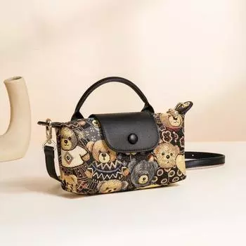 Сумка через плечо из холста с рисунком из мультфильма, новая мода