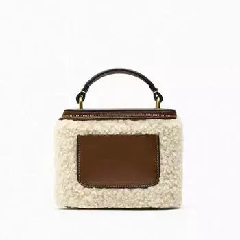Сумка через плечо из искусственного меха и плюша для женщин, женская сумка, сумки на цепочке, роскошный дизайнер, овечья шерсть