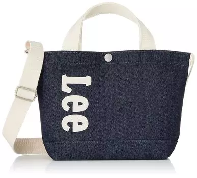 Сумка через плечо из искусственной кожи Antique с большим логотипом 2WAY Girly Tote Bag с водоотталкивающим покрытием Navy Repellent [Lee] (Вода Деним)