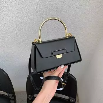 Сумка через плечо из искусственной кожи для девочек, простая текстура, однотонная сумка через плечо для женщин, ручная работа