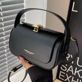 Сумка через плечо из искусственной кожи для женщин, переносная сумка, сумка через плечо, французская поп-роскошь, квадратная, для поездок на работу, высокое качество, мода