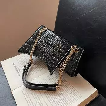 Сумка через плечо из искусственной кожи для женщин, цветочная цепочка, нежная сумка с застежкой, модные сумки