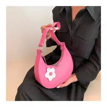 Сумка через плечо из искусственной кожи, модная сумка через плечо, женская, повседневная, в стиле полумесяца чёрный