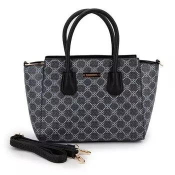 Сумка через плечо из искусственной кожи с графическим узором и черным ремнем через плечо Женский TORRENTE