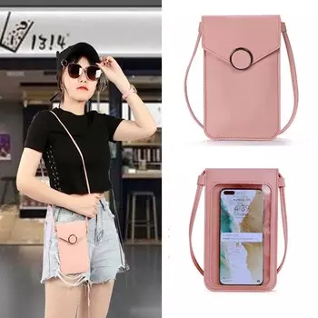 Сумка через плечо из искусственной кожи Сумка через плечо Сумка для мобильного телефона Сумка для сотового телефона Сумка для сотового телефона чёрный