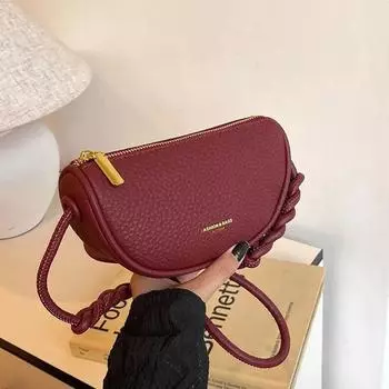 Сумка через плечо из искусственной кожи высокого качества на молнии, однотонная, простая, модная, мягкая, универсальная, популярная, женская сумка