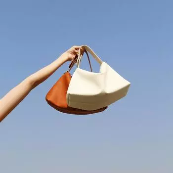 Сумка через плечо из кожи с верхним слоем, большая вместимость, женская косметичка из кожи, однотонная, минималистичный стиль, фактурная сумка коричневый