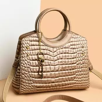 Сумка через плечо из крокодиловой кожи для женщин, роскошная женская сумка через плечо, настоящее восковое масло, модный дизайнер, новинка