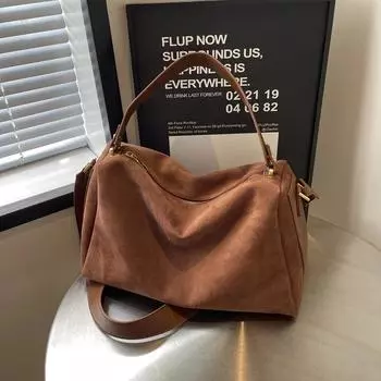 Сумка через плечо из матового полиуретана с застежкой-молнией, однотонная, большая вместимость, зимняя, новая, модная, женская, универсальная, высокого качества