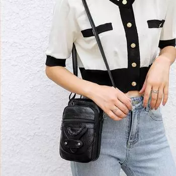 Сумка через плечо из мягкой искусственной кожи, повседневная и легкая сумка через плечо для женщин коричневый