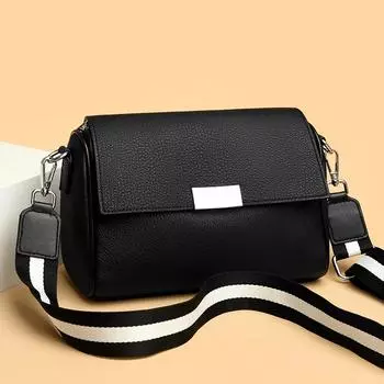 Сумка через плечо из натуральной коровьей кожи для женщин, однотонная сумка на плечо, роскошная женская сумка Messenger Tote