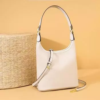 Сумка через плечо из натуральной коровьей кожи для женщин, женская сумка-ведро, женская сумка-мессенджер, мягкая роскошная сумка через плечо