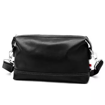 Сумка через плечо из натуральной кожи, повседневный клатч, вместительная сумка из коровьей кожи, сумка через плечо для мужчин, деловая сумка чёрный