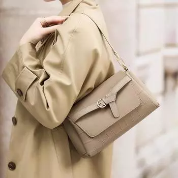 Сумка через плечо из натуральной кожи премиум-класса с верхним слоем подмышек, квадратная сумка через плечо из натуральной кожи верблюд