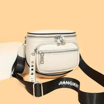 Сумка через плечо из натуральной кожи для женщин, сумки через плечо, однотонные сумки, женская сумка-мессенджер класса люкс