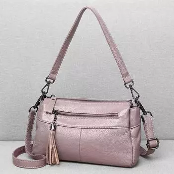 Сумка через плечо из натуральной кожи, сумка для мамы, высококачественная многослойная мягкая кожаная сумка, женская сумка-мессенджер через плечо