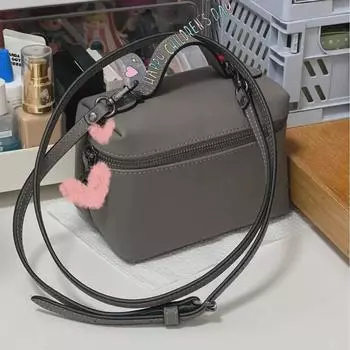 Сумка через плечо из натуральной кожи весна/лето, регулируемая - маленькая квадратная косметичка