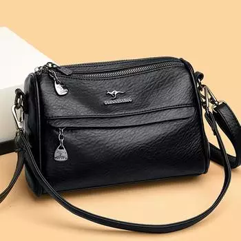 Сумка через плечо из натуральной кожи для женщин Мягкие сумки через плечо Роскошная сумка для женщин Повседневная Высококачественная Женственная