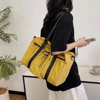 Сумка через плечо из нейлона на молнии для женщин, большая вместимость, простая, молодежная, высокого качества, модная, новая