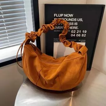 Сумка через плечо из нейлона на молнии, однотонная сумка через плечо, универсальная модная сумка-хобо, простая мягкая сумка, новый продукт