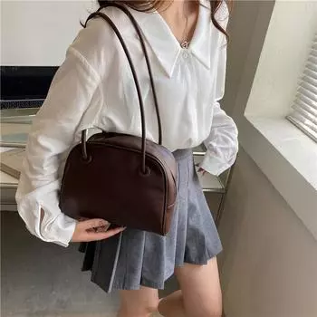 Сумка через плечо из однотонной искусственной кожи, женские модные сумки, повседневные кошельки и сумки, женские сумки коричневый