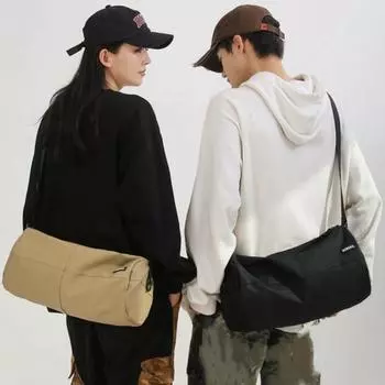 Сумка через плечо из однотонной нейлоновой ткани, большая вместимость, сумка-мессенджер для спорта белый