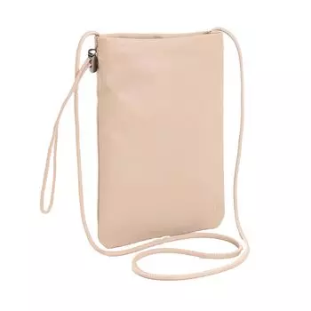 Сумка через плечо из овчины LWG Leather Mini Size Sacoche Drawstring Bag бежевого цвета [Ultima Tokyo] Мужская [Io] № 11981