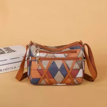 Сумка через плечо из ПУ, цветная сумка для матери, женская сумка через плечо кофейный