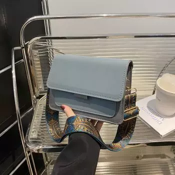 Сумка через плечо из ПУ для женщин, износостойкая сумка через плечо с контрастным клапаном, повседневная женская, для поездок на работу, женская мода