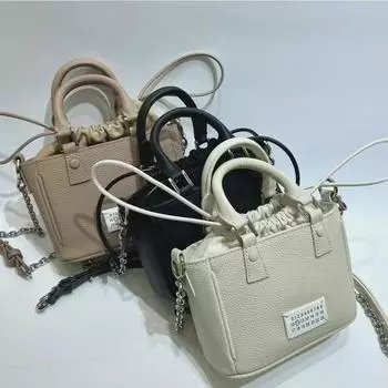 Сумка через плечо из телячьей кожи весна/лето 2024 с цифровым шнурком 17 x 13 x 8 cm абрикосовый